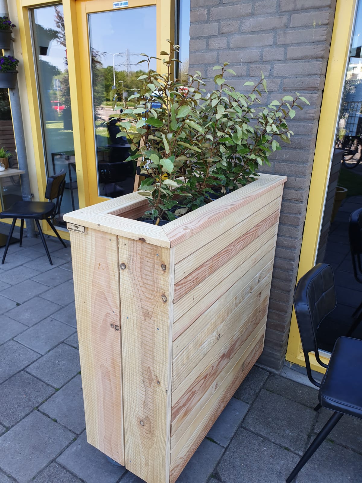 Overleving Helemaal droog Kameraad Plantenbak op wielen - horizontale planken - De Hout Jongens