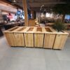Douglas plantenbak met verticale planken op wielen