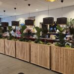 Plantenbak op wielen - verticale planken