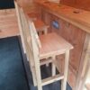 Douglas barkruk met rugleuning
