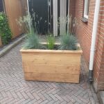 plantenbak verrijdbaar in molenwiekverband