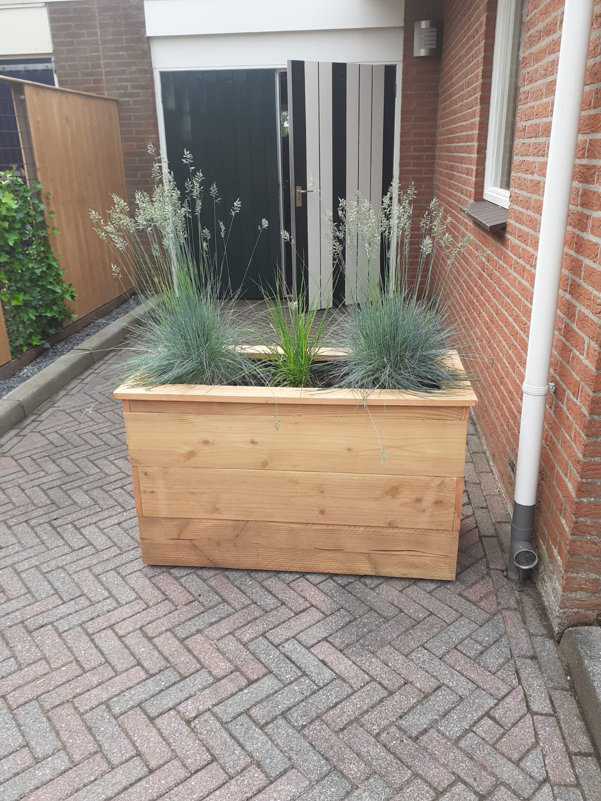 Permanent Fervent noot Verrijdbare Lariks Douglas plantenbak in molenwiek verband - De Hout Jongens