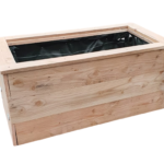 Speelse plantenbak op wielen