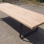 industriële tafel van douglas hout 4 cm dik