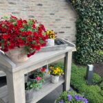 Stoere en degelijke oppottafel van steigerhout