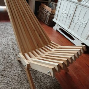 inklapbare design stoel van Douglas hout