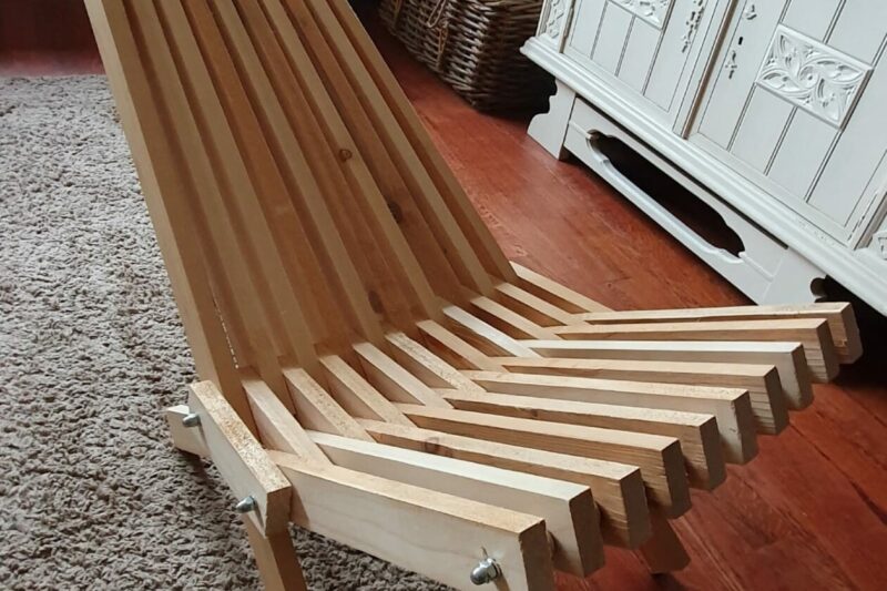 inklapbare design stoel van Douglas hout