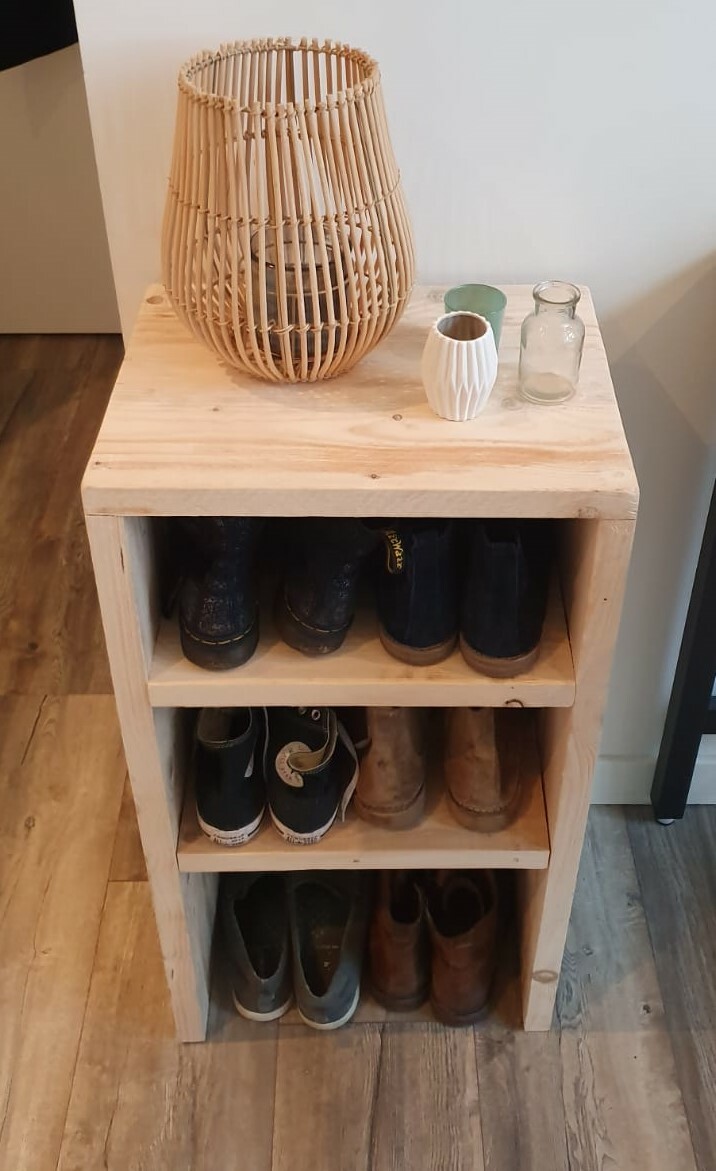 Conciërge Grootste steak Steigerhouten schoenenkast - De Hout Jongens