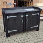 Steigerhouten oppottafel XXL